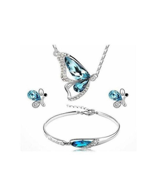 Ensemble de collier papillon 3 pièce